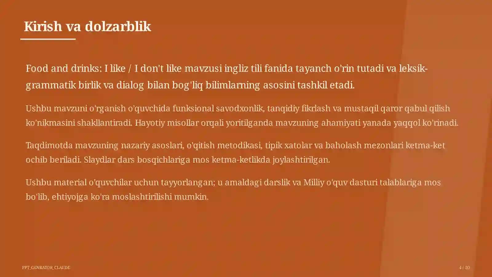 Ingliz tili (1–11) — o'quvchilar uchun 4