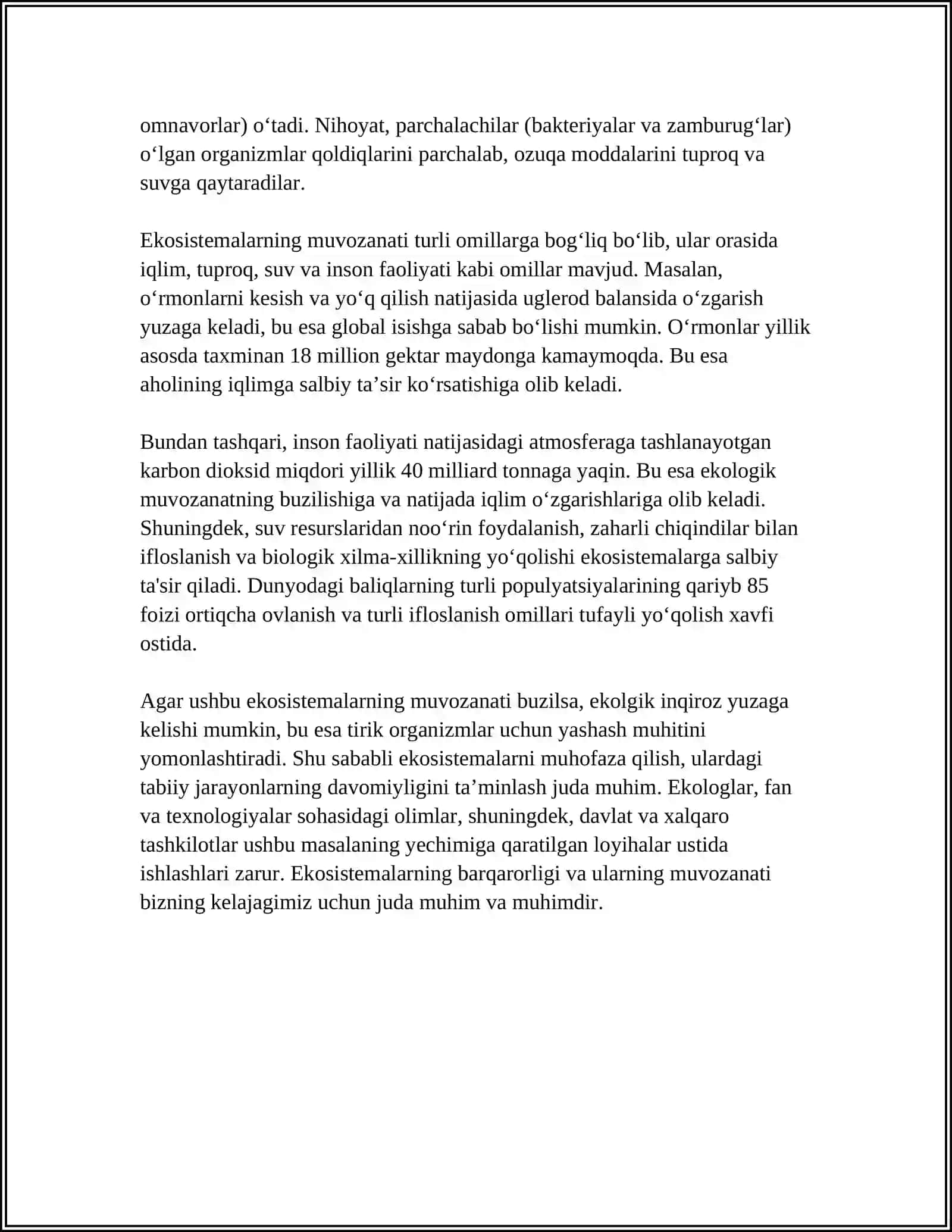 HAYOTNING TUR VA POPULYATSIYA DARAJASIDAGI UMUMBIOLOGIK QONUNIYATLAR 4