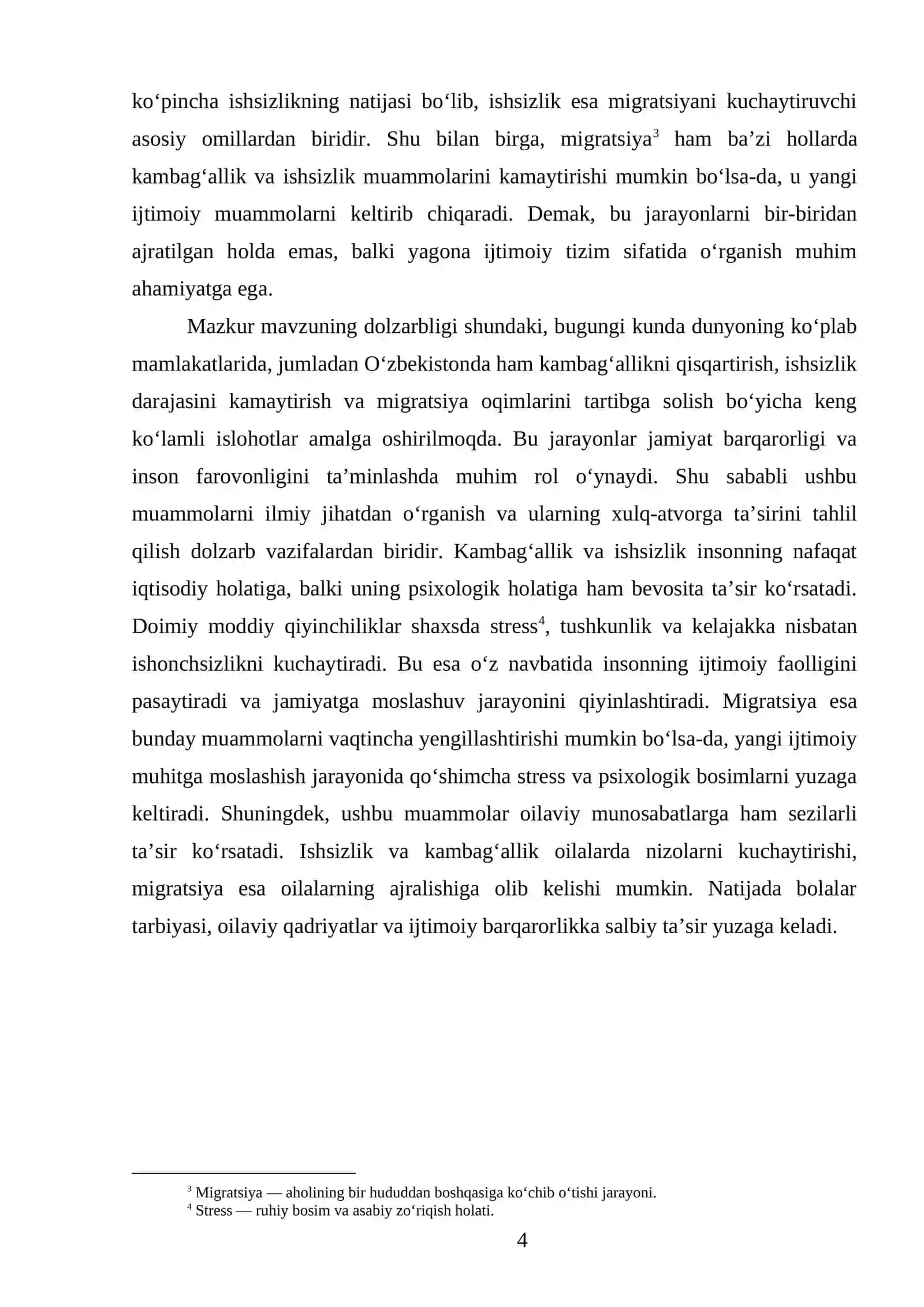Kambagʻallik ishsizlik va migratsiya ijtimoiy muammolarning xulq-atvorga taʼsiri 4