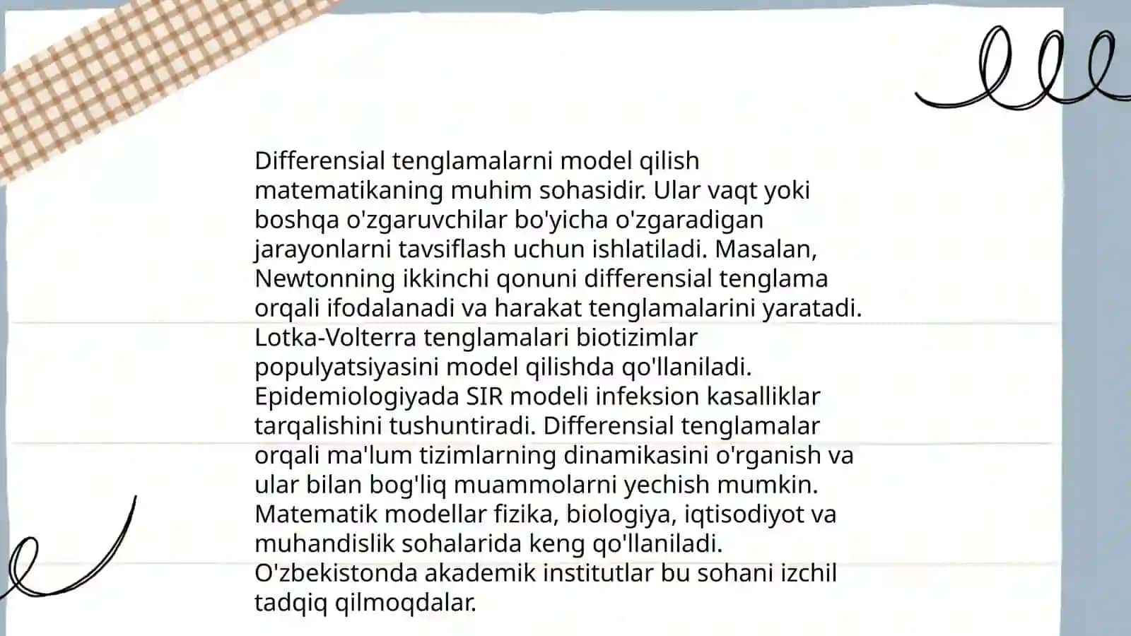 Maple dasturi matematik modellashtirish 4