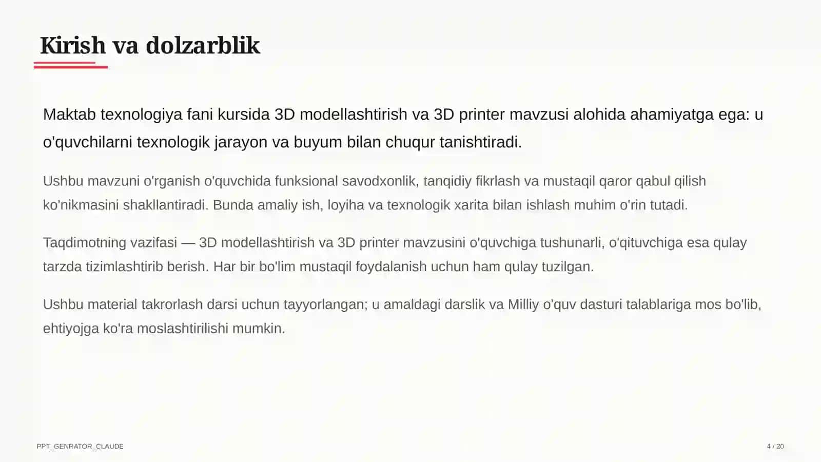 3D modellashtirish va 3D printer (10-sinf) 4