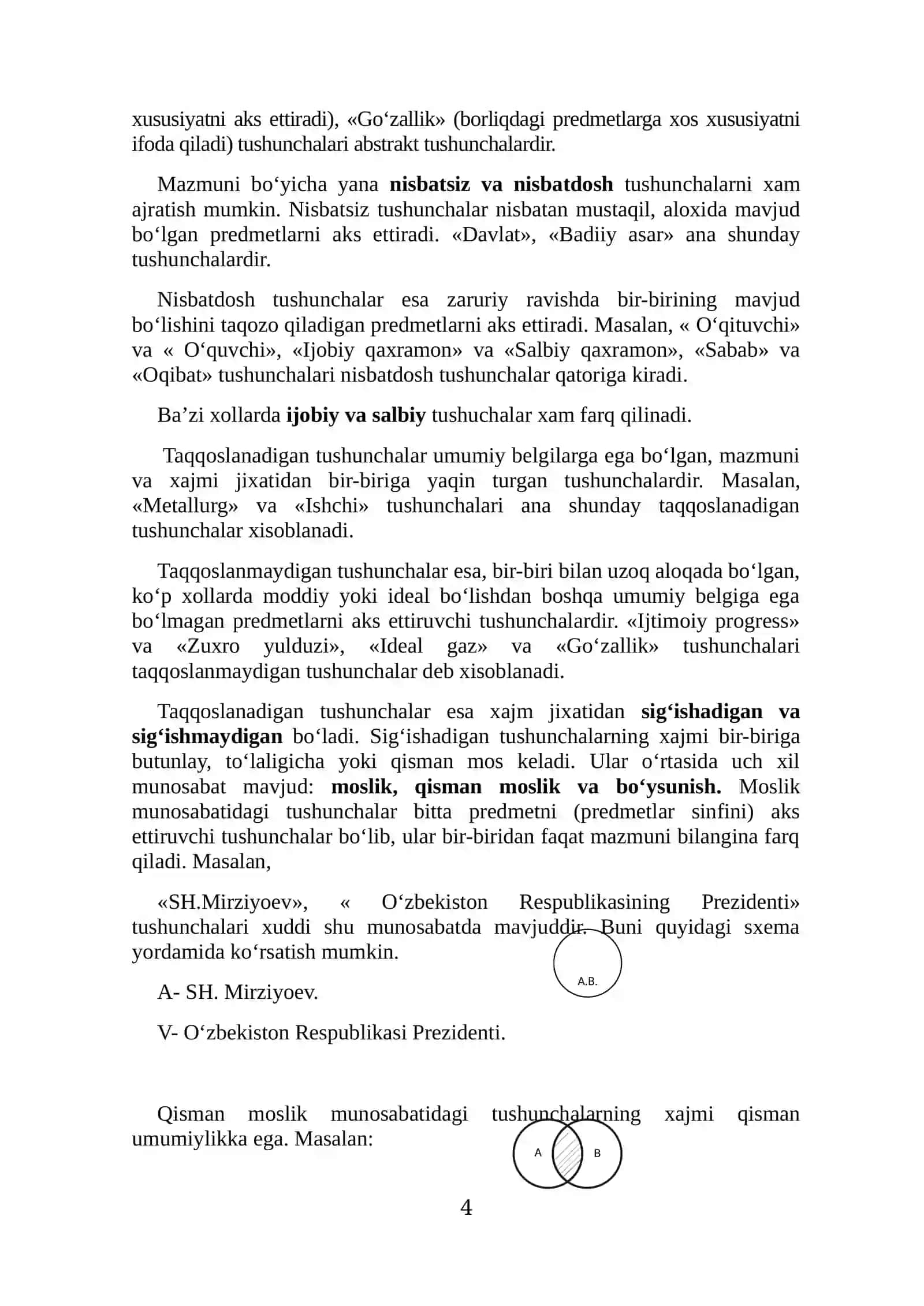Mantiq fanining predmeti, tafakkur shakllari va qonunlari 4