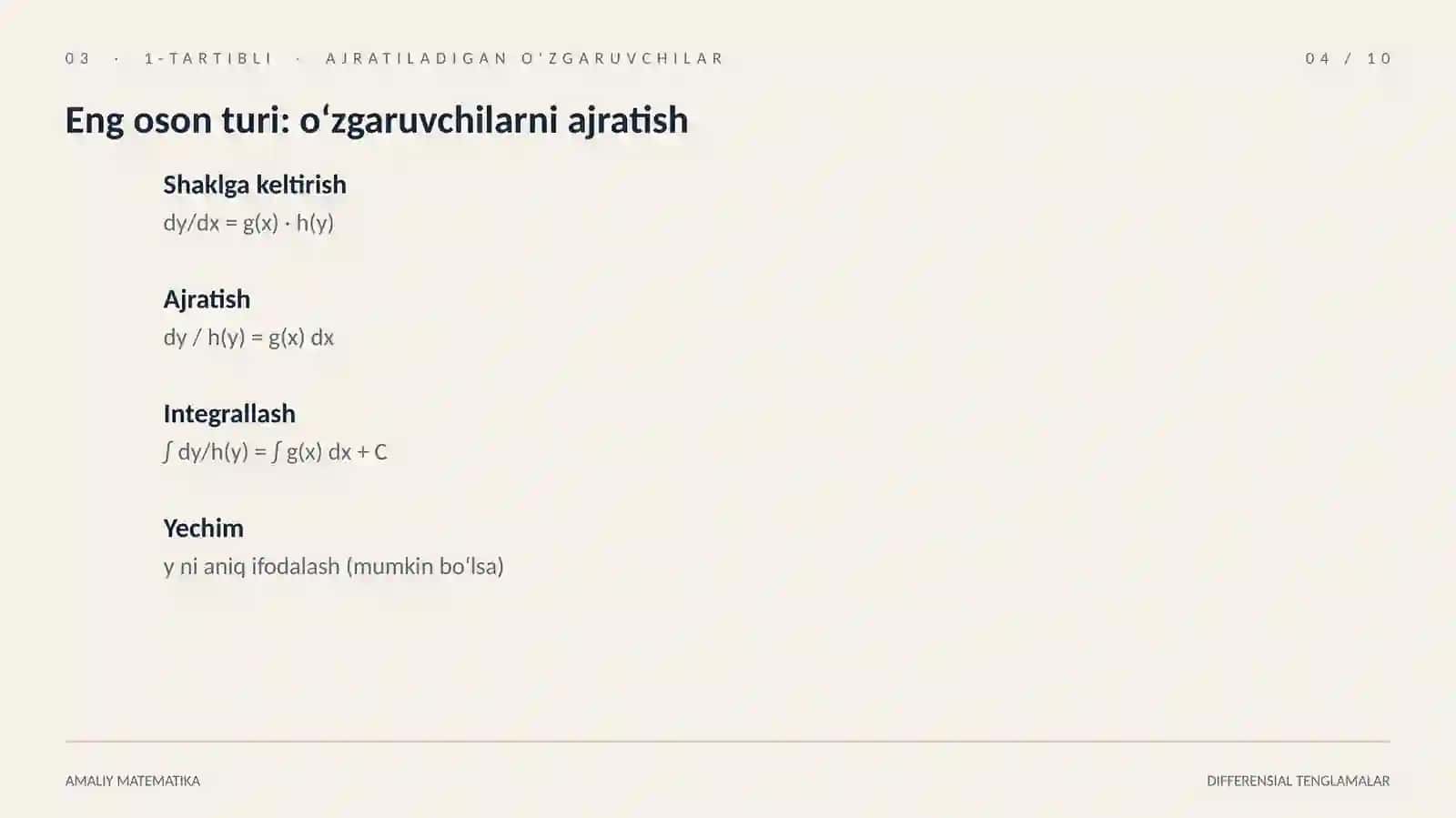 AMALIY MATEMATIKA · UNIVERSITET KURSI 4