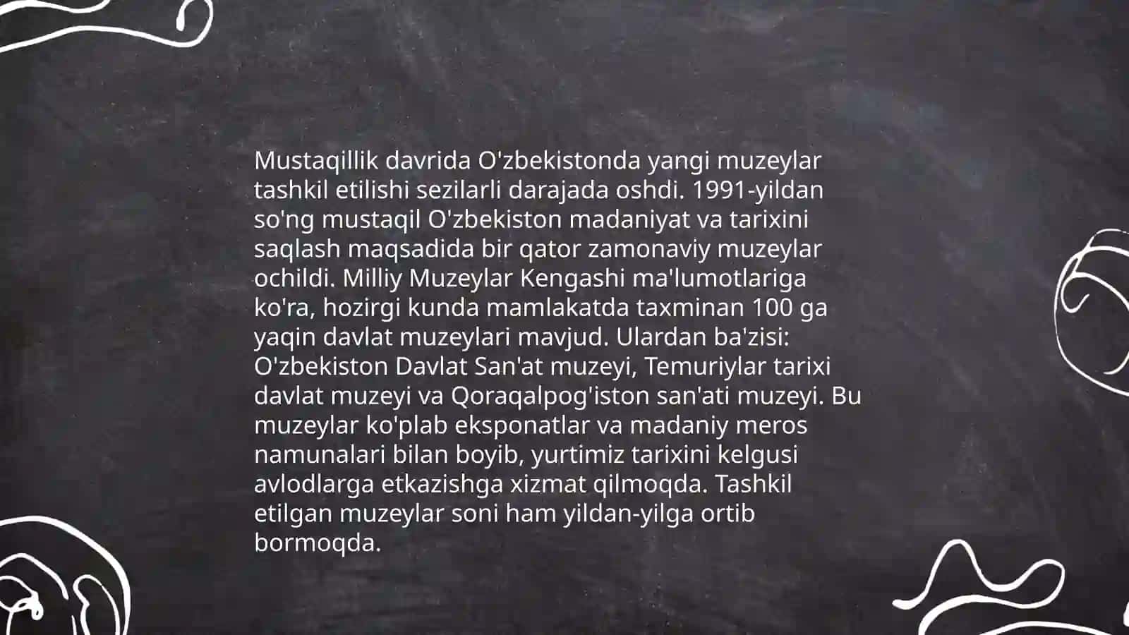 Mustaqillik davrida O'zbekistonda muzeylar va muzey ishi 4