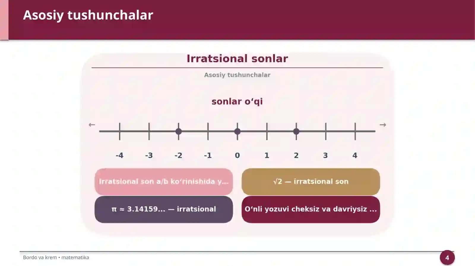 Irratsional sonlar 4