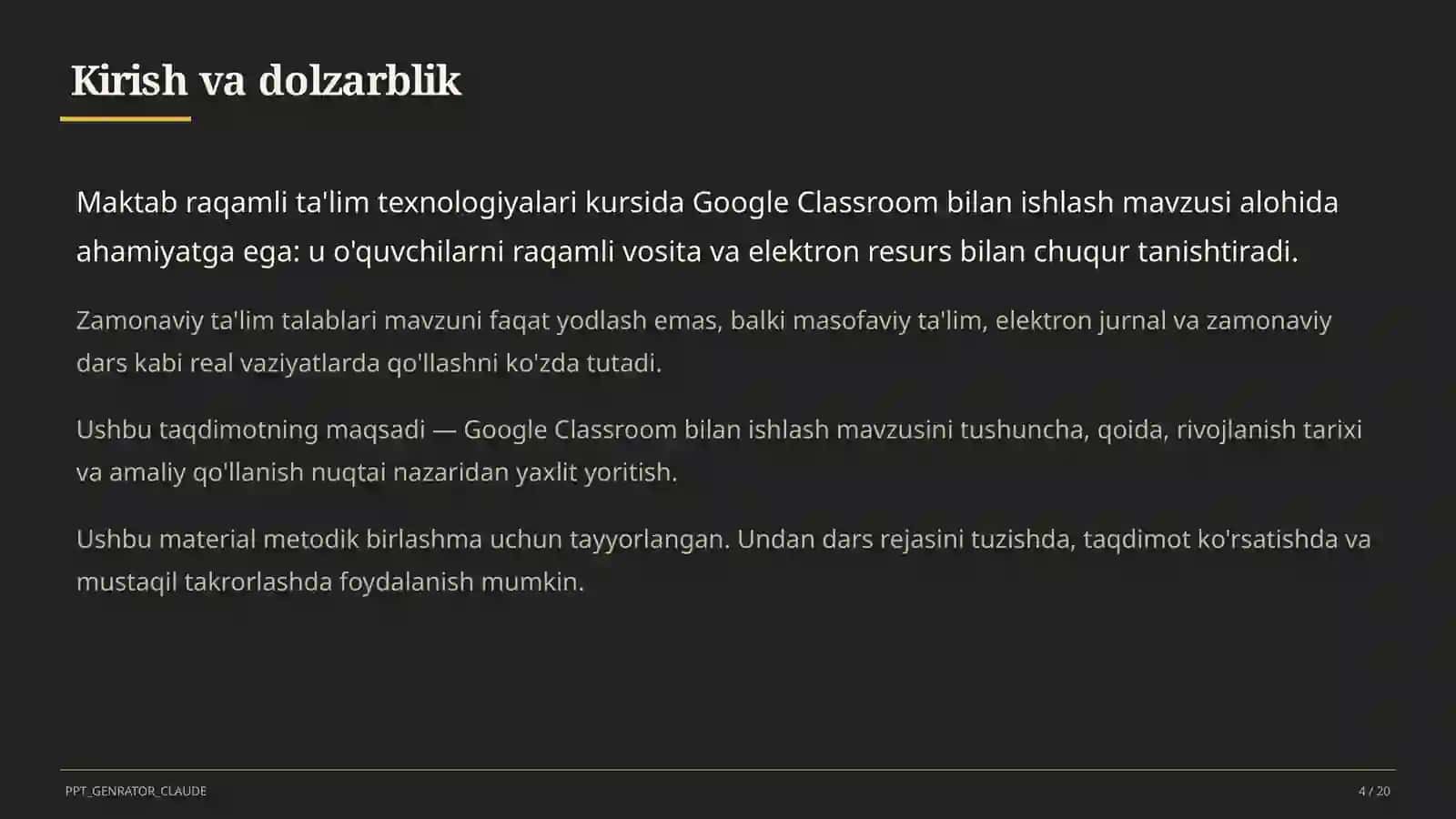 Google Classroom bilan ishlash 4
