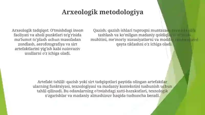 O'Lka Tarixini O'Rganish Borasida Amalga Oshirilgan Arxeologik Tadqiqotlar 4