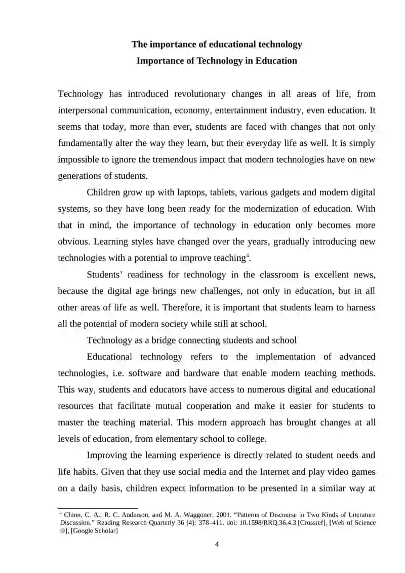 Educational Technologies in Advancing Communicative Competences 4