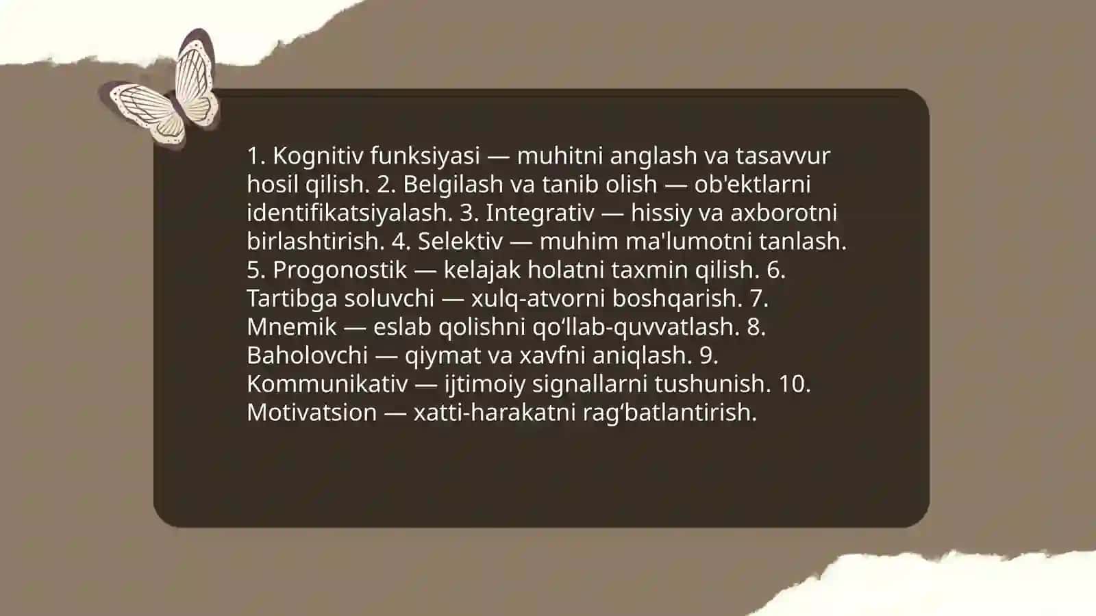 Idrok haqida tushuncha va turlari 4