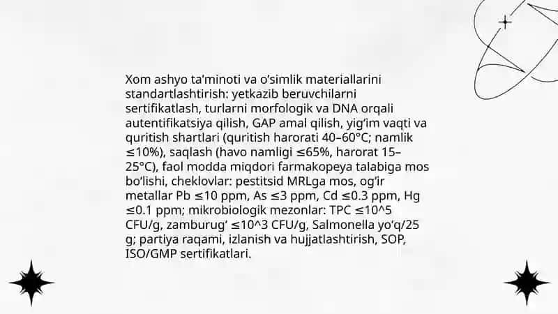 Fitopreparatlarning sanoat miqyosida ishlab chiqarish texnologiyalari 4