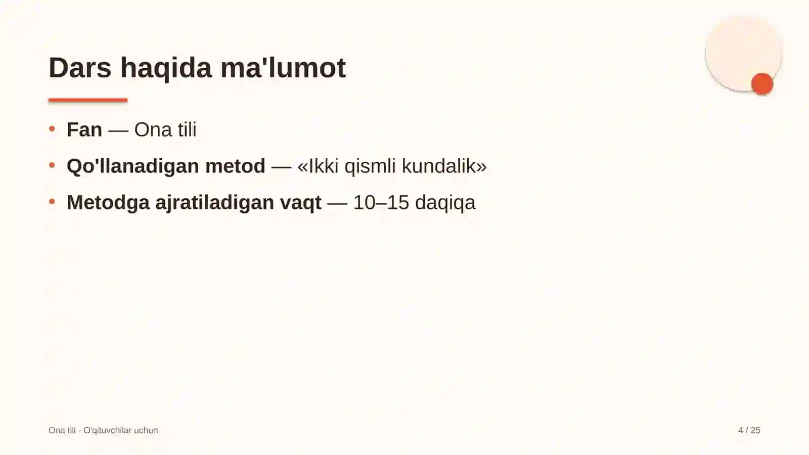 ona tili darslarida ikki qismli kundalik metodidan foydalanish 9977 4