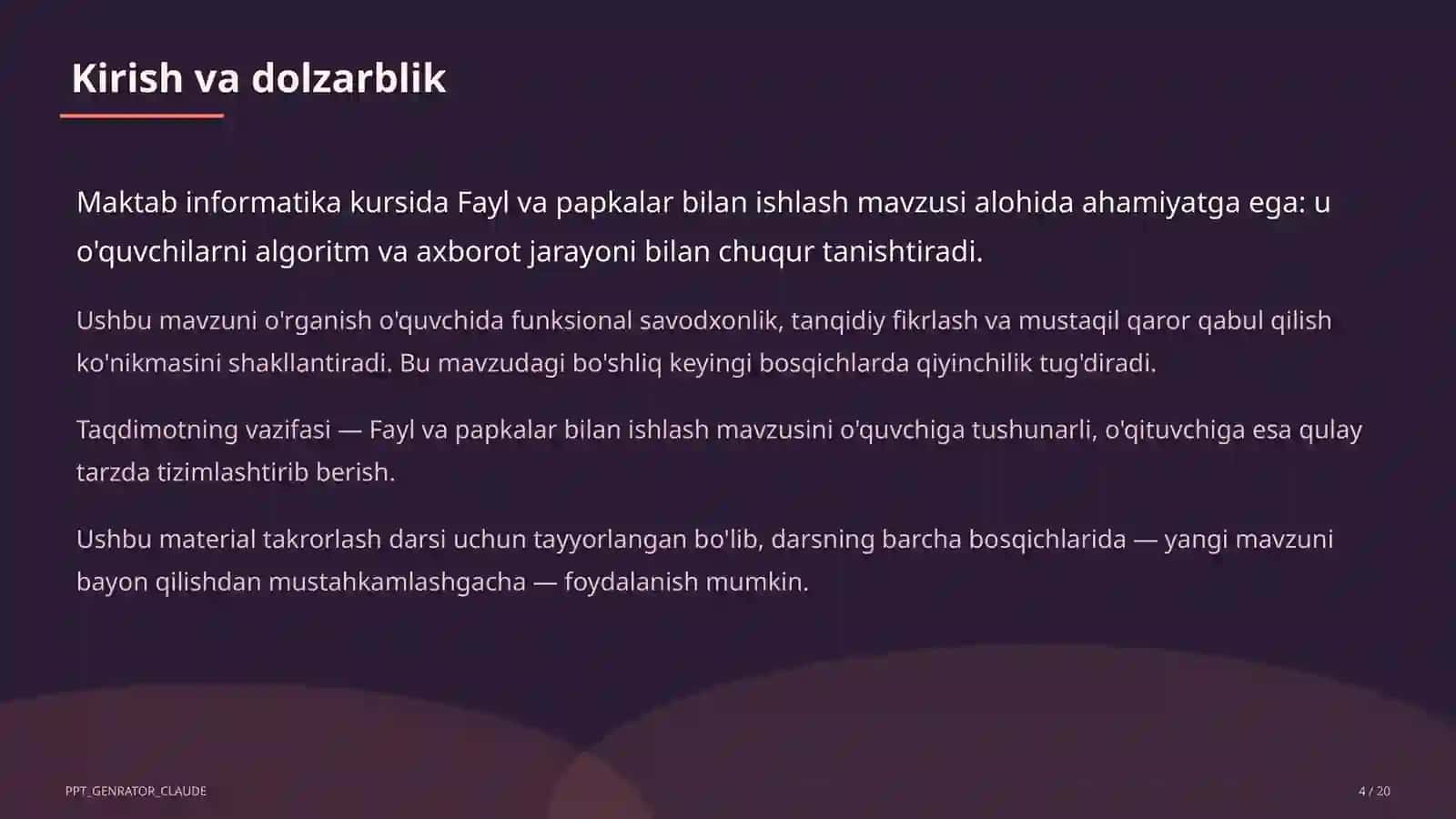 Fayl va papkalar bilan ishlash (5-sinf) 4
