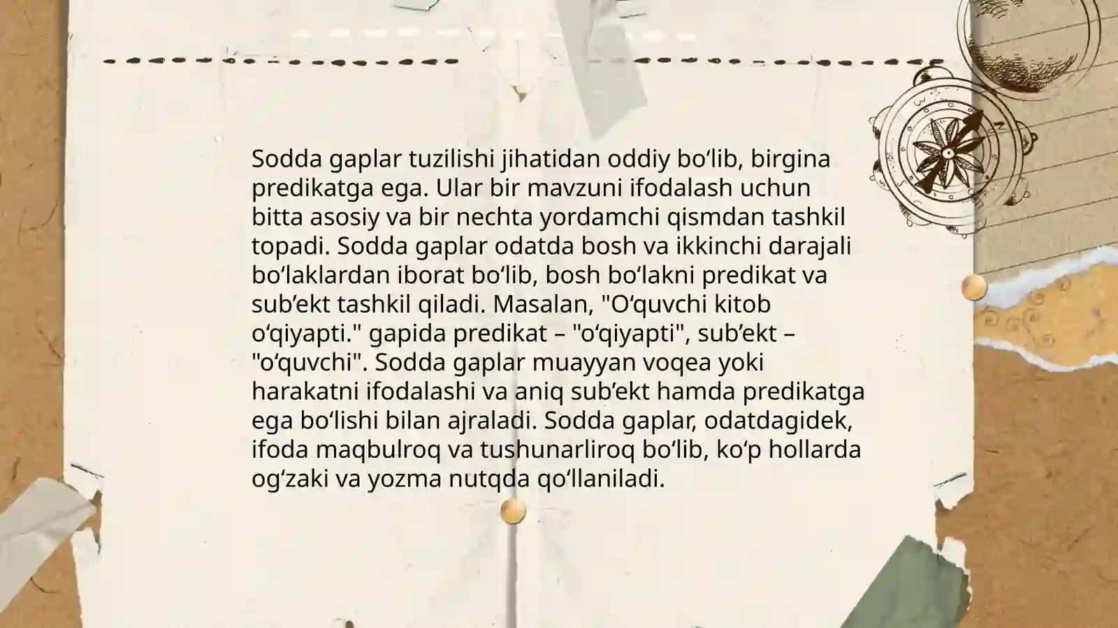 Sodda gapning ta'rifi 4