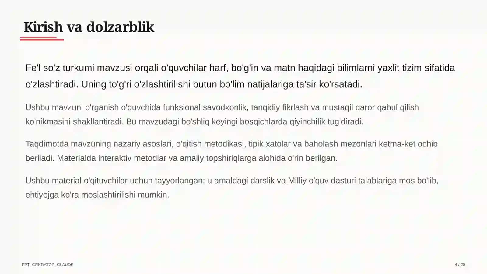 Fe'l so'z turkumi (3-sinf) 4