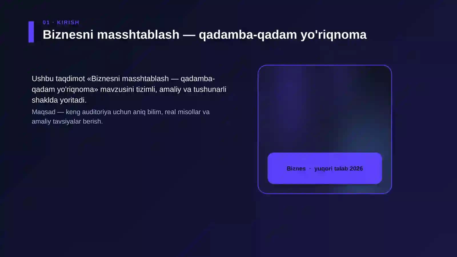 Biznesni masshtablash — qadamba-qadam yo'riqnoma 4