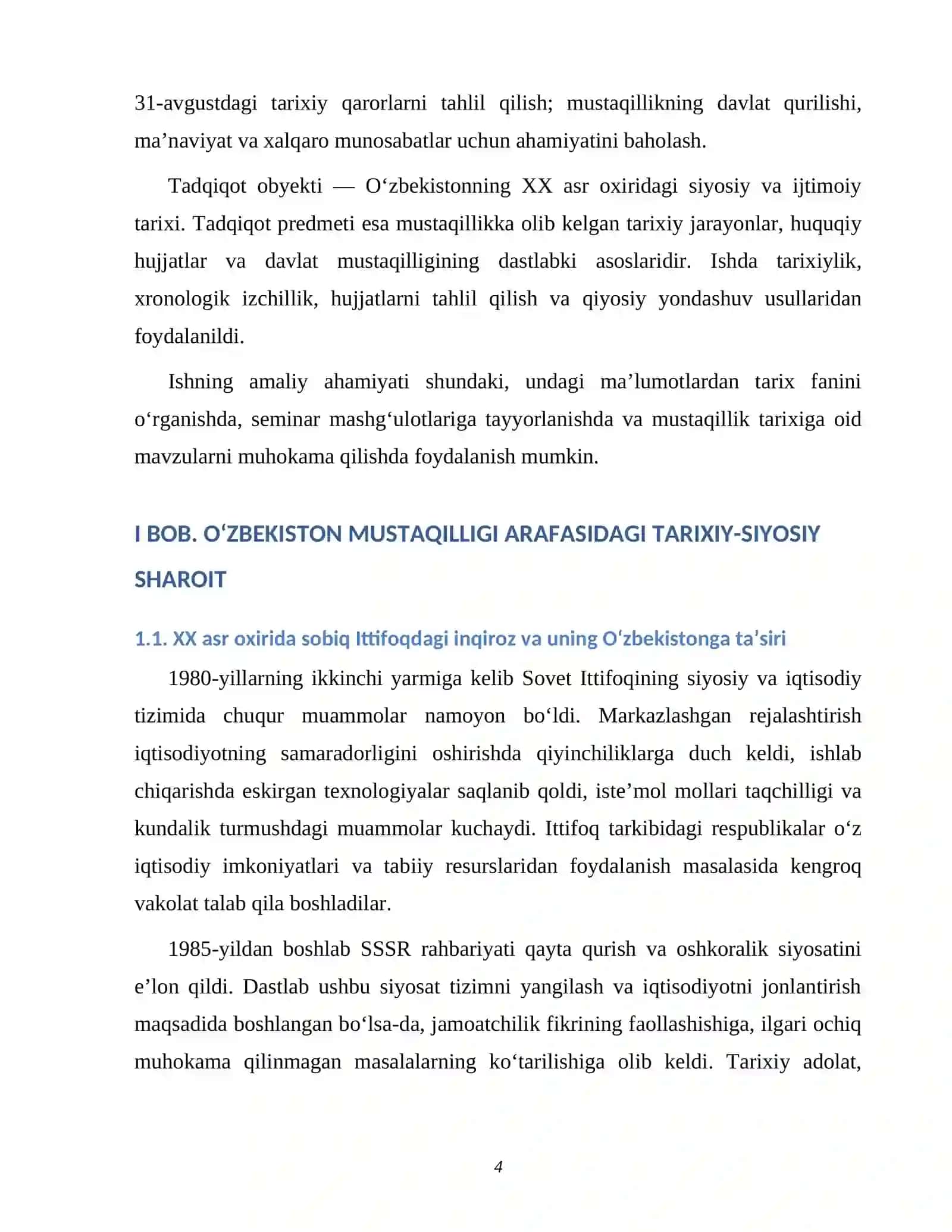 O‘zbekistonning mustaqillikka erishish tarixi 4