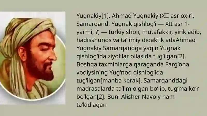 AHMAD YASSAVIZY VA AHMAD YUGNAKIYY HAYOTI VA IJODI 4