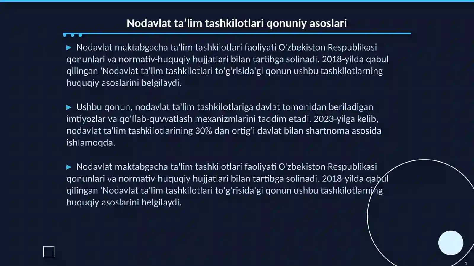 Davlat -xususiy sheriklik asosidagi nodavlat maktabgacha ta’lim tashkiloti ish hujjatlarini yuritilish talablari 4