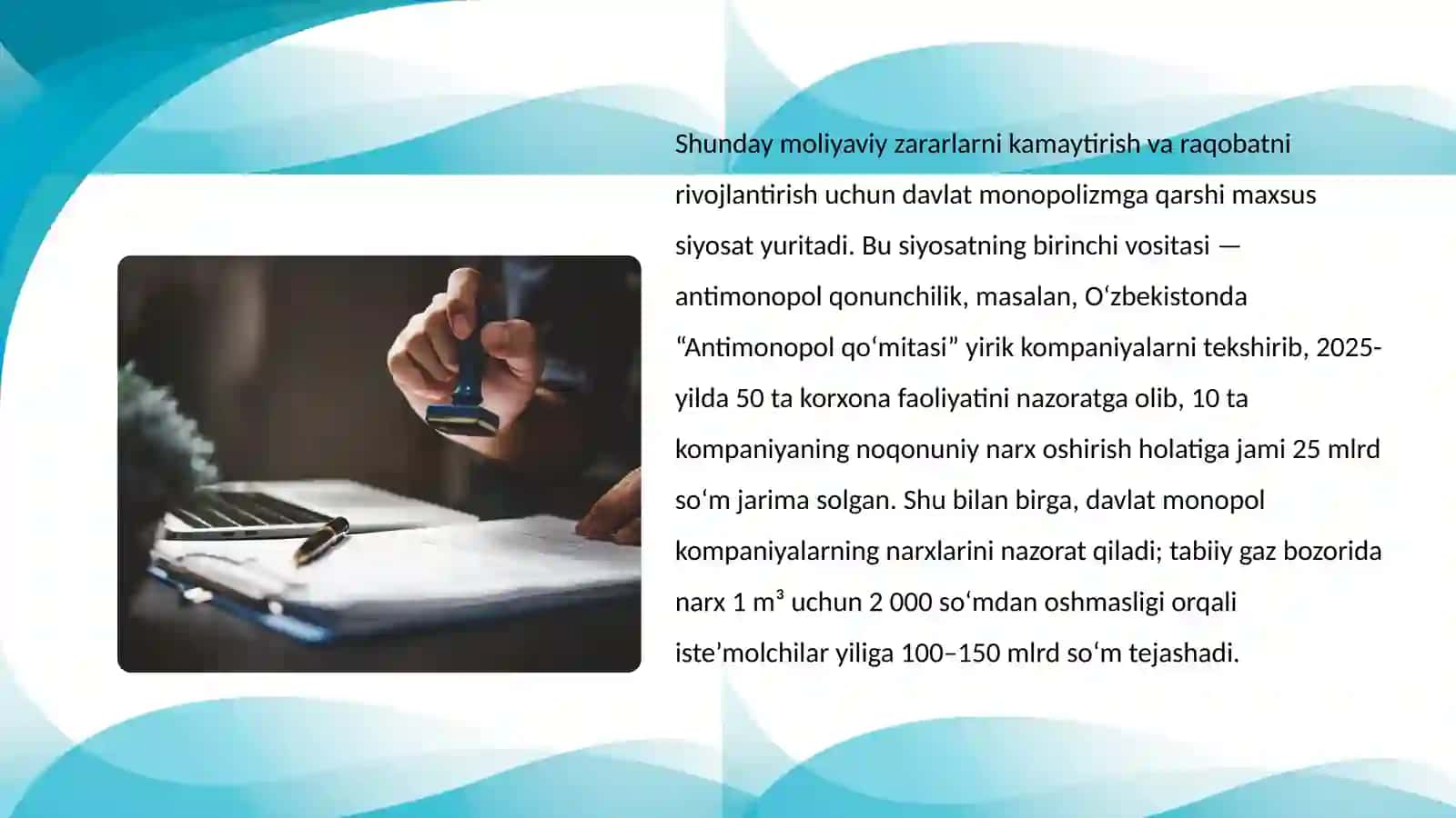 Iqtisodiyotda monopolizmga qarshi siyosat va raqobatni rivojlantirish 4