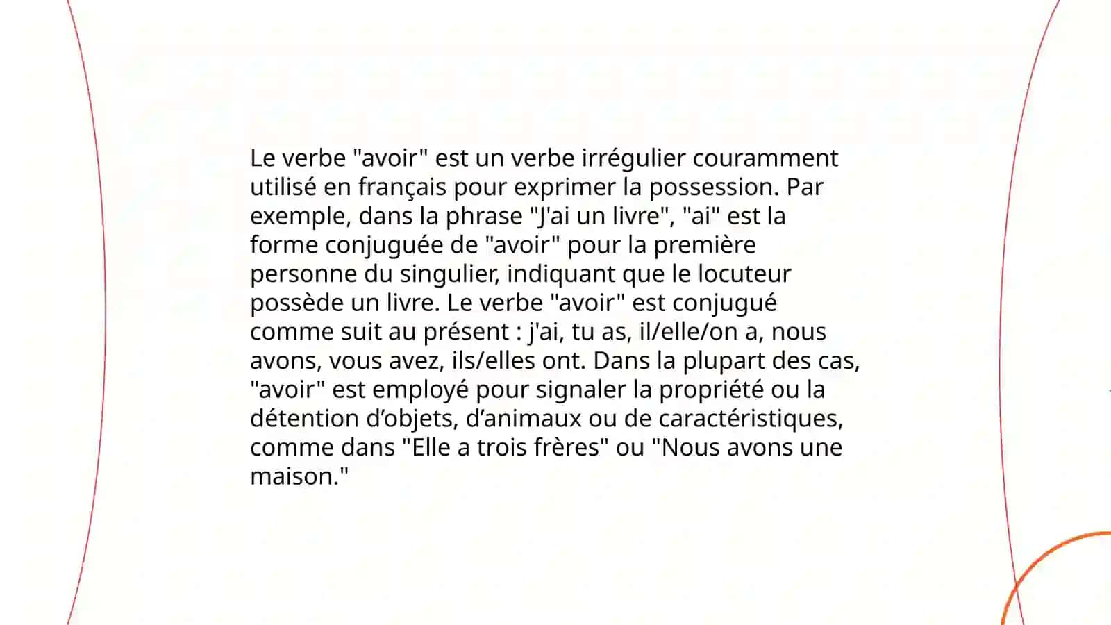 La verbe "avoir" 4
