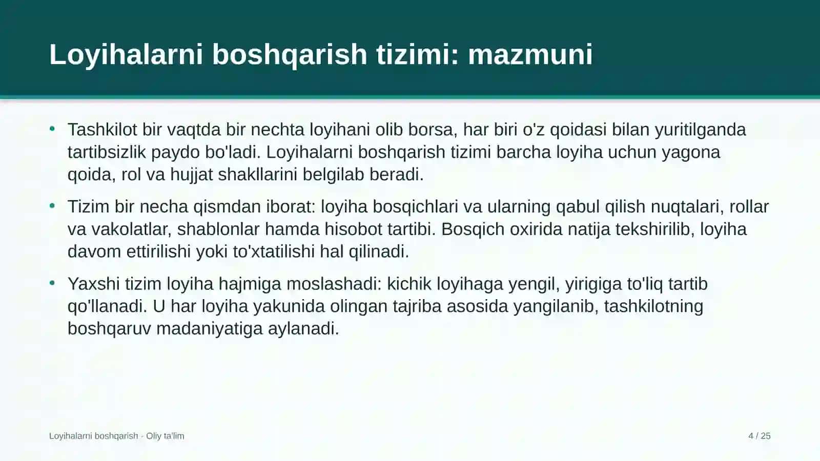 neft mahsulotlarini tashishda loyihalarni boshqarish tizimi 6538 4