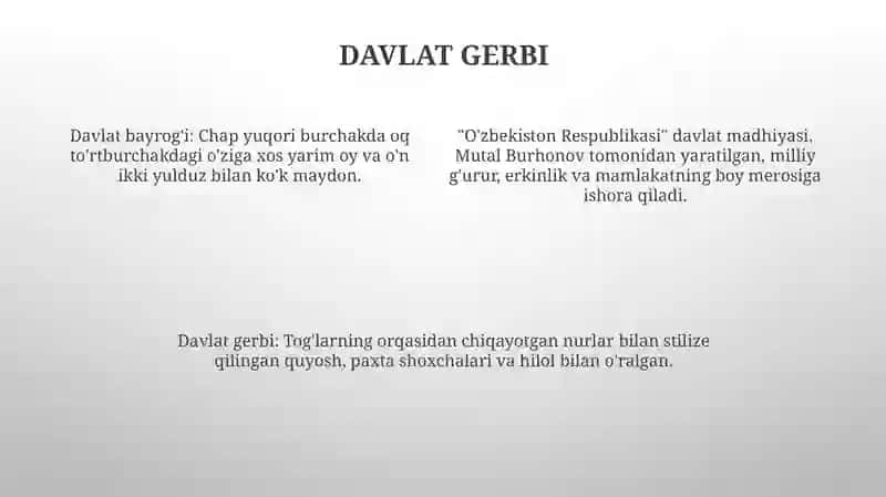 O'zbekiston Respublikasining davlat ramzlari 4