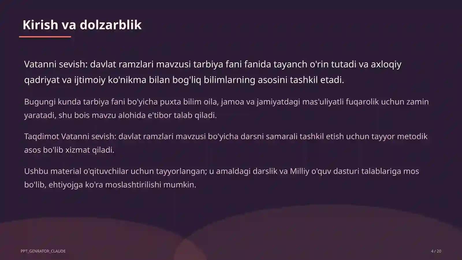 Vatanni sevish: davlat ramzlari (3-sinf) 4