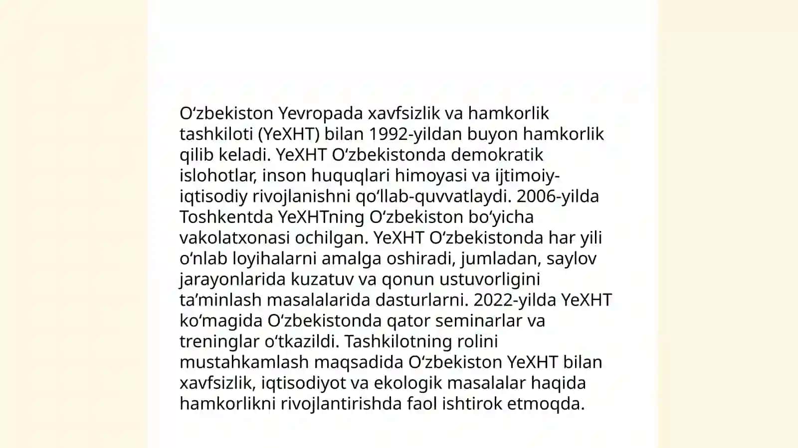 O'zbekistonning xalqaro tashkilotlar bilan hamkorlik aloqalari 4