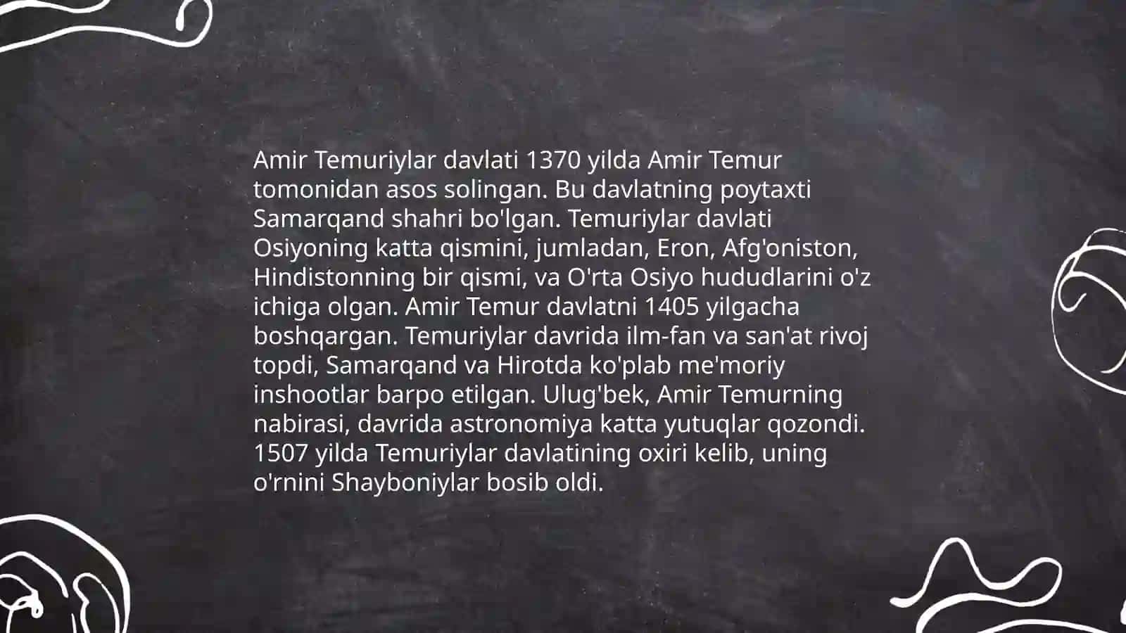 Amir Temurning hayoti va faoliyati 4