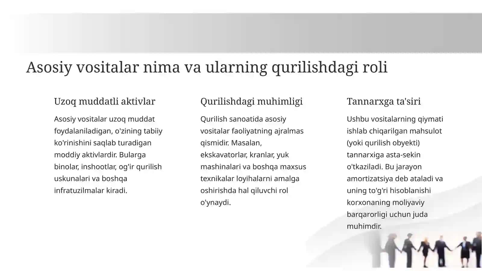 Qurilish tashkilotlarida asosiy vositalar amortizatsiyasi hisobi 4