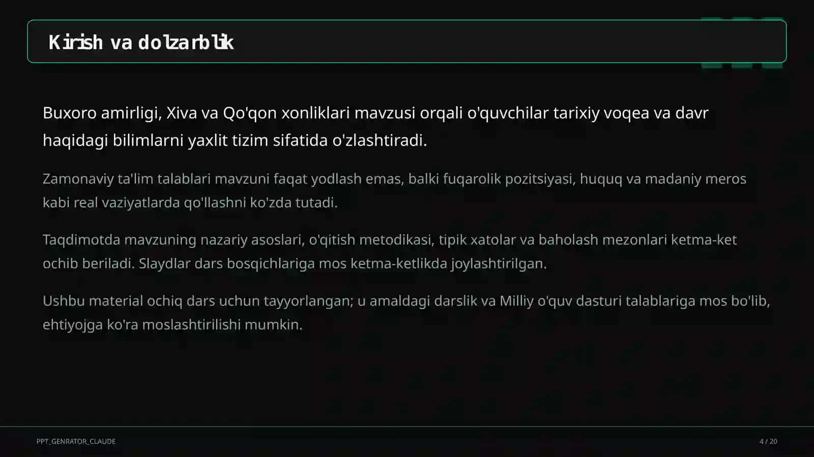 Buxoro amirligi, Xiva va Qo'qon xonliklari (8-sinf) 4