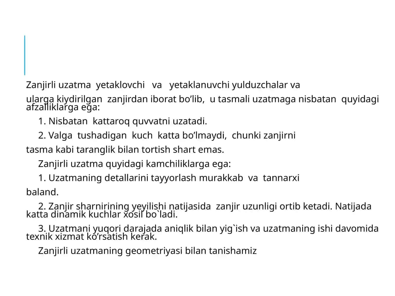 ZANJIRLI UZATMALAR 4