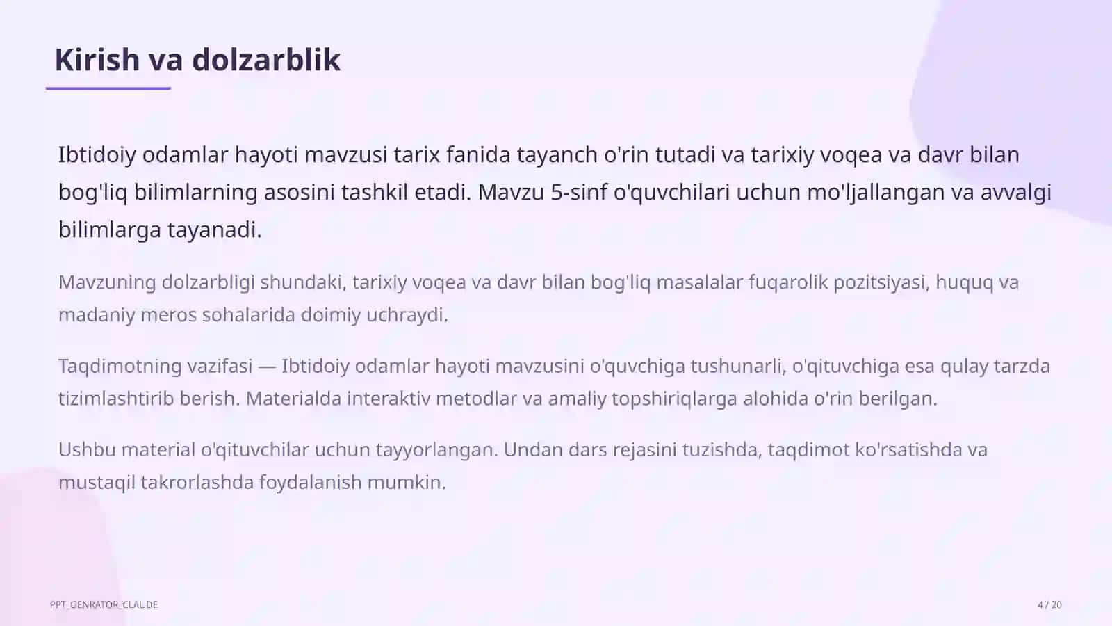 Ibtidoiy odamlar hayoti (5-sinf) 4