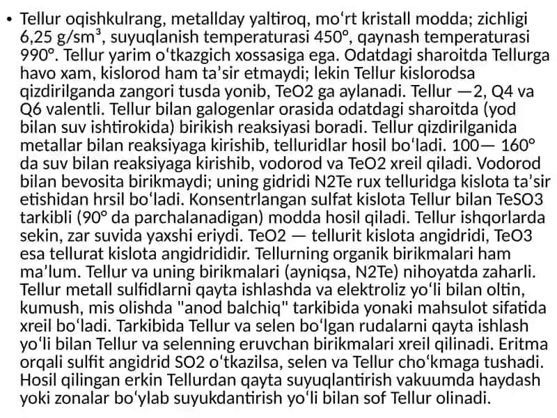 Selenit-tellurit kislotalar 4