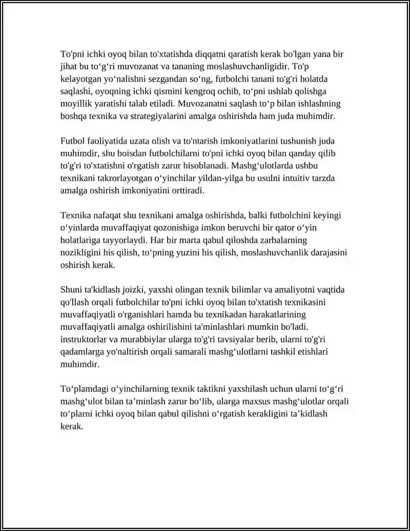 TO'PNI TO'XTATISH TEXNIKASINI O'RGATISH 4
