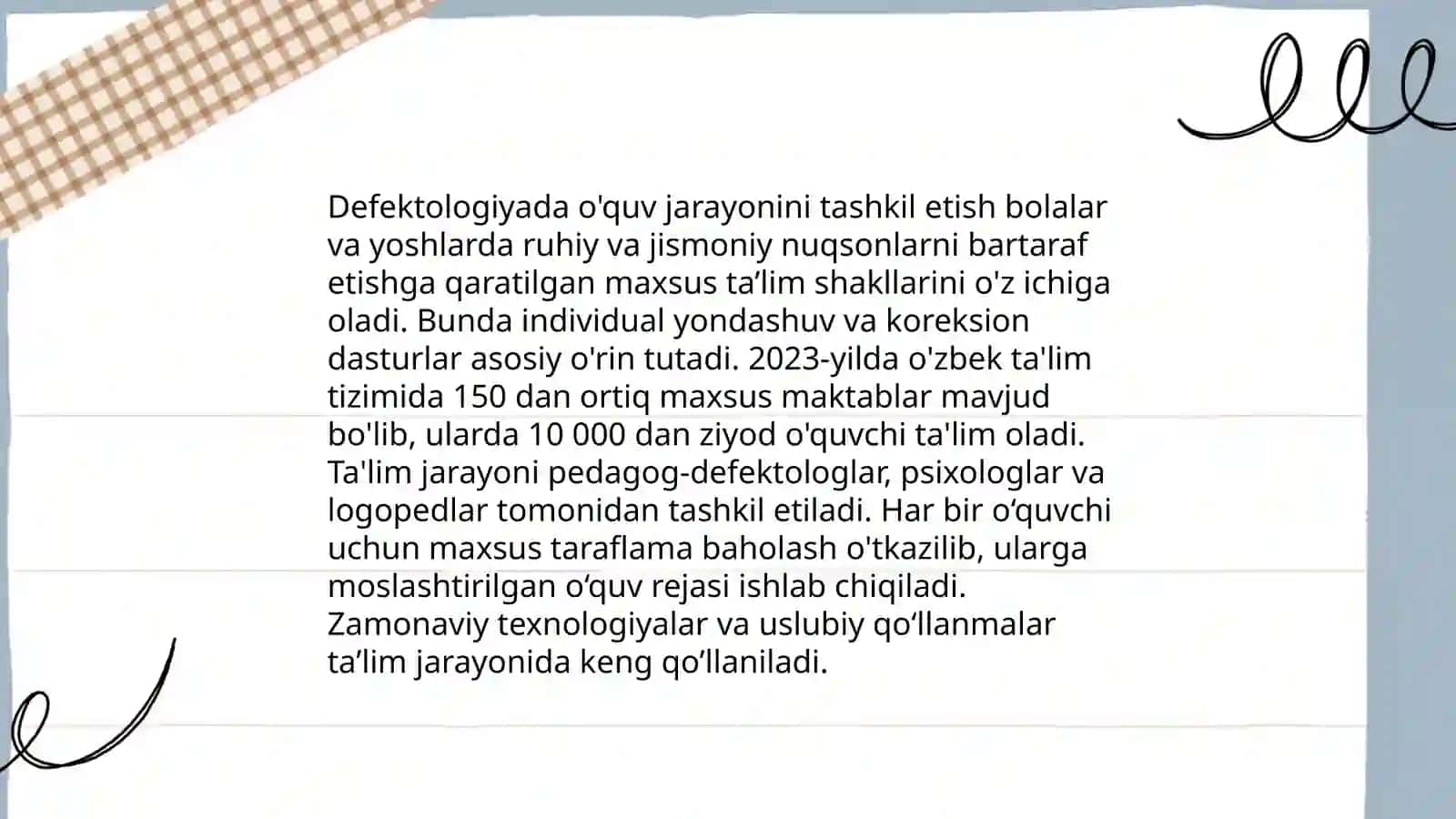 Korreksion pedagogika asoslari.Inklyuziv talim 4