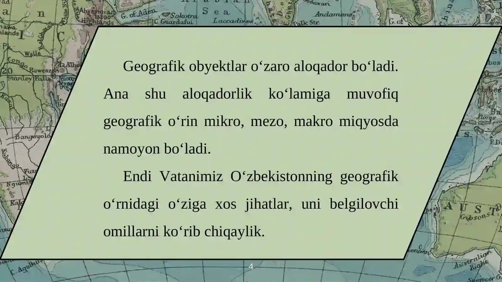 O`zbekistonning geografik o‘rni 4