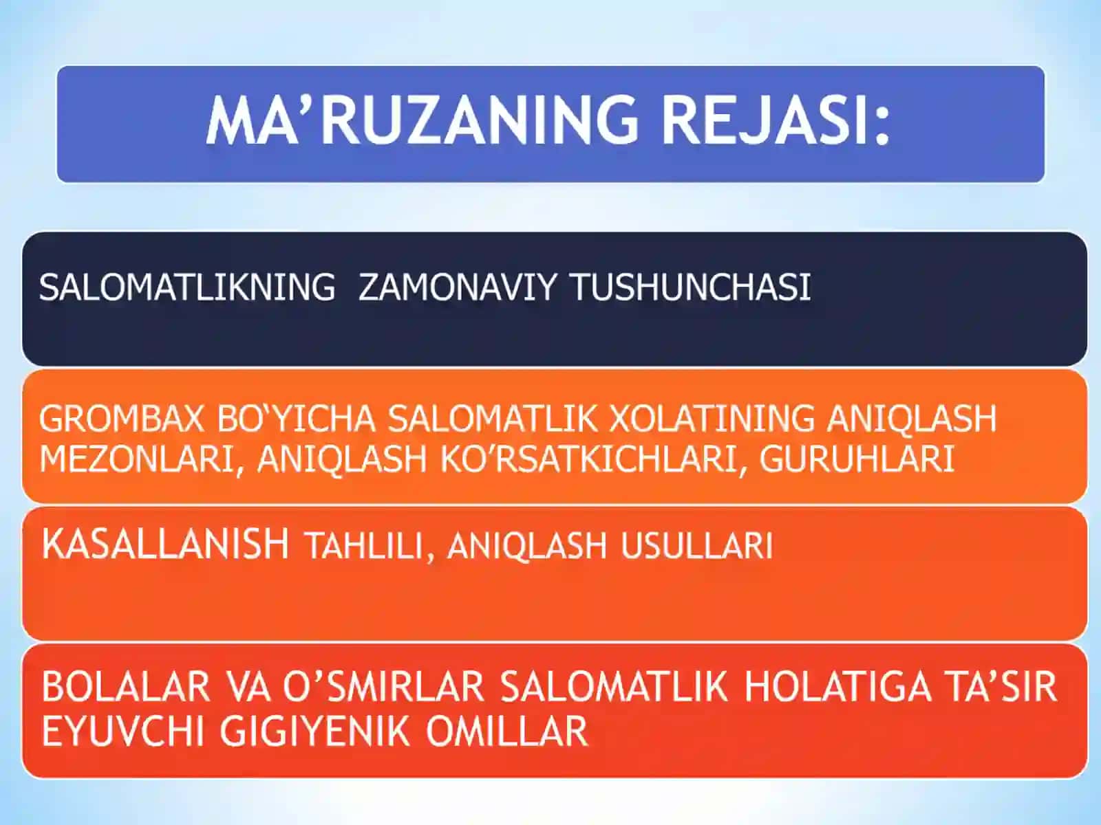 KASALLANISH VA UNING BOLALAR ORASIDA YOSH XUSUSIYATLARI BO’YICHA TARTIBI 4