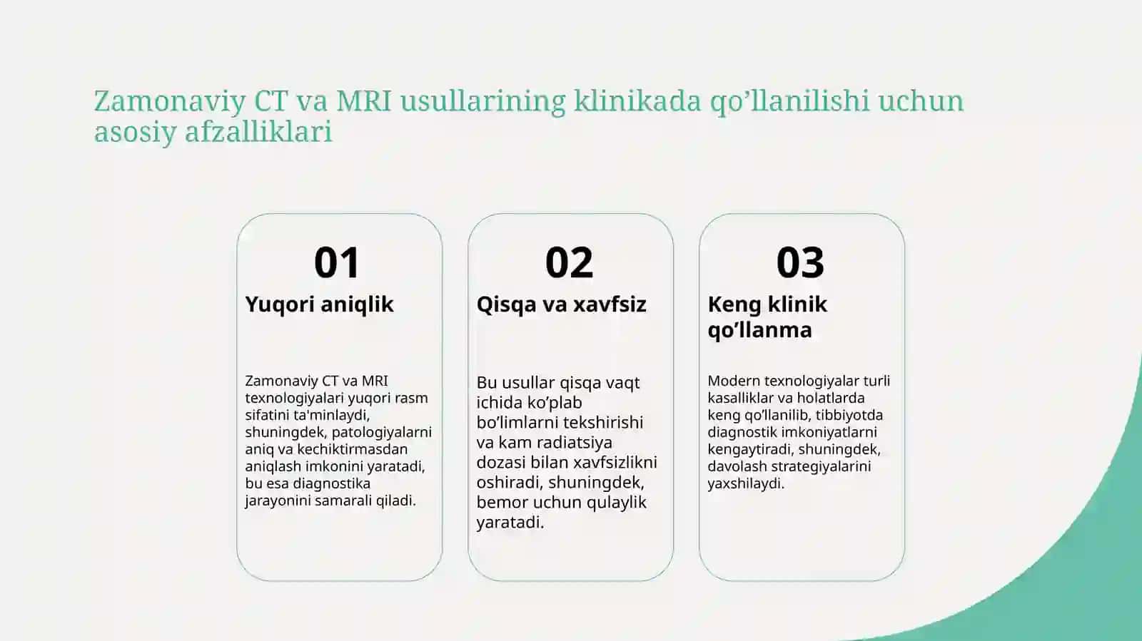 Zamonaviy CT va MRI texnologiyalarining rivojlanishi 4