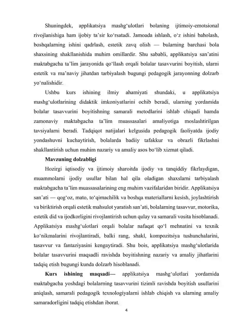Applikatsiya mashgʻulotlarida bolalar tasavvurini boyitish 4