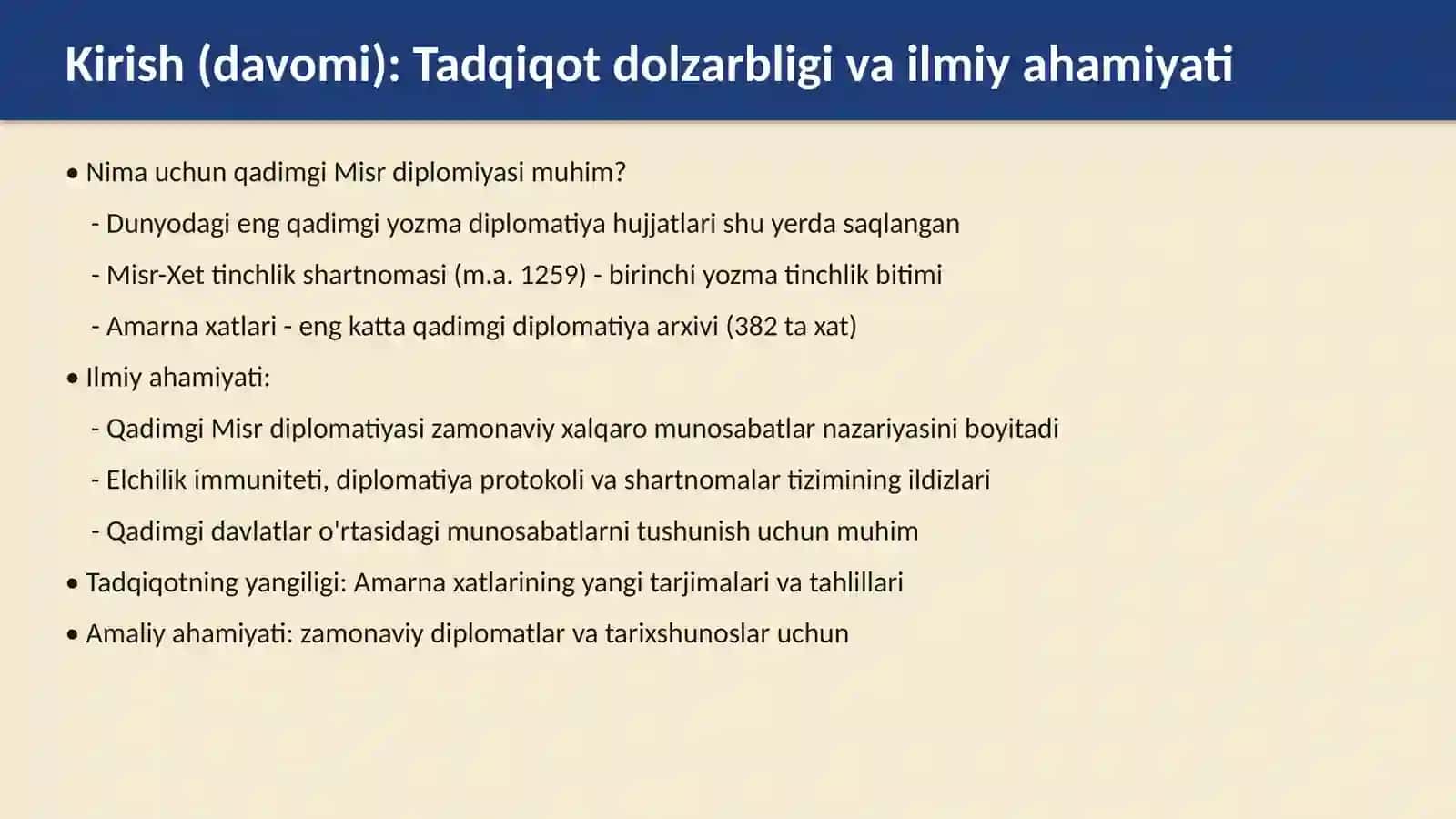 Qadimgi Misrning diplomatiyasi va diplomatik hujjatlar 4
