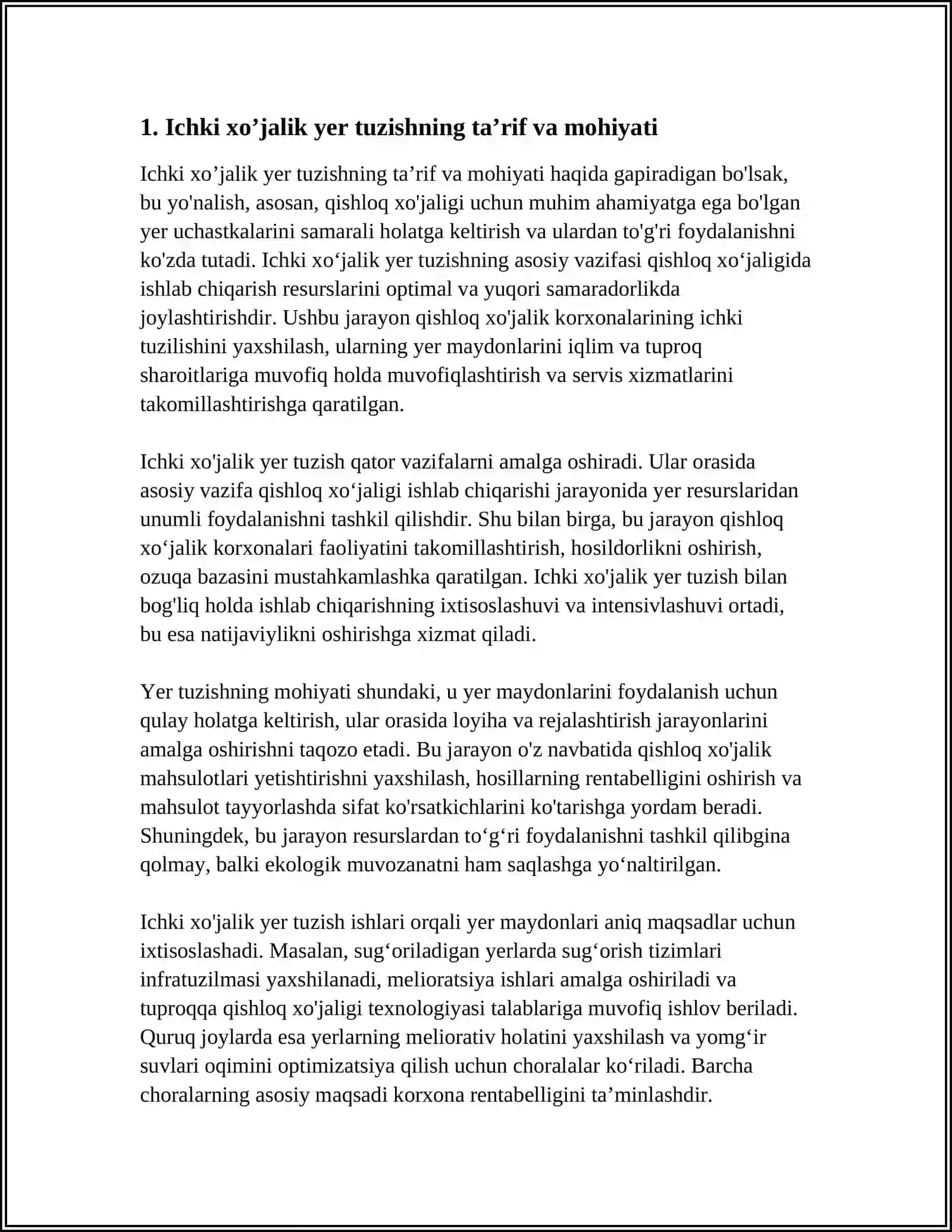 ICHKI XO’JALIK YER TUZISHNING VAZIFALARI VA MAZMUNI 4