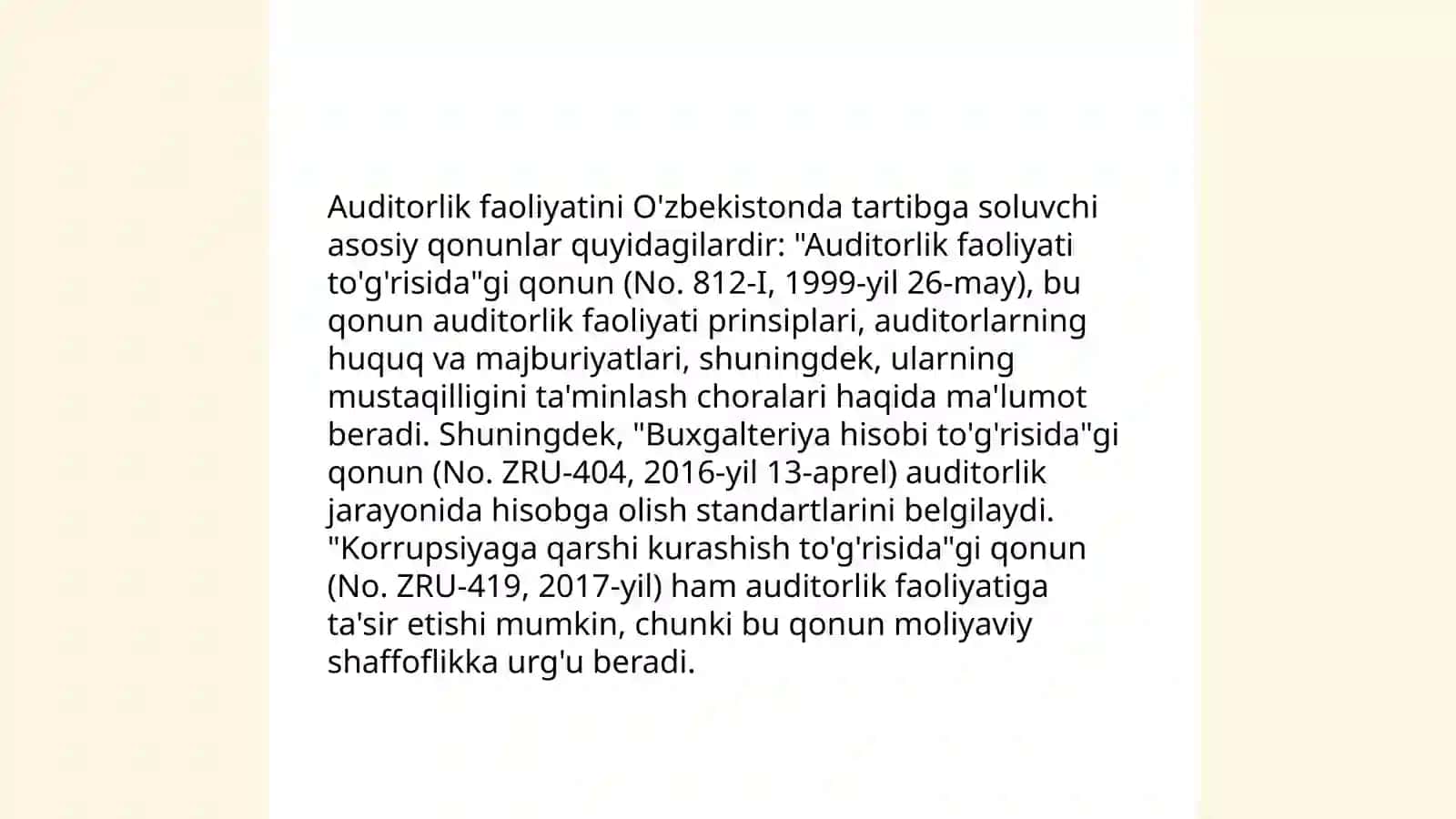 Auditorlik faoliyatining huquqiy asoslari 4