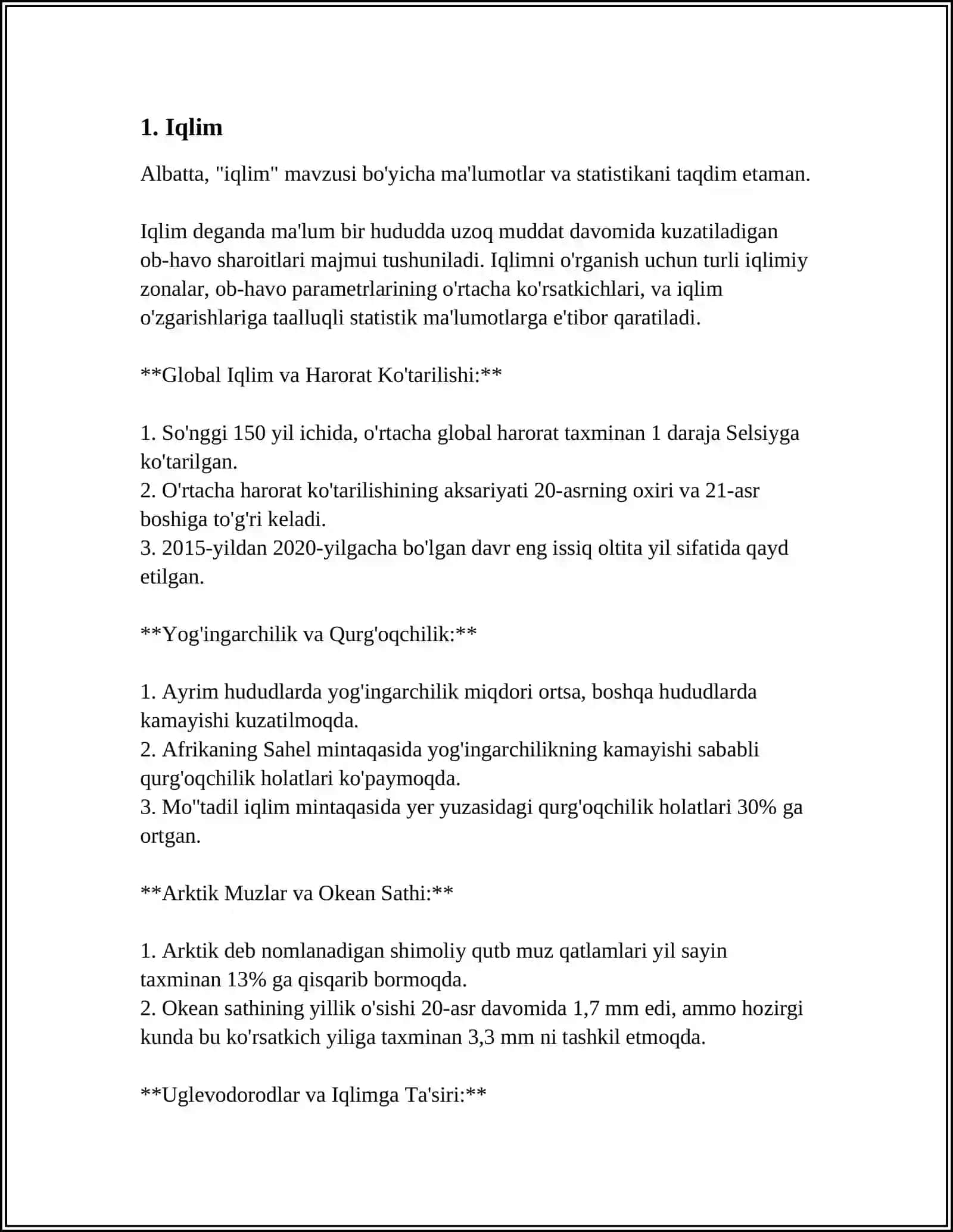 AHOLI GEOGRAFYASIGA TASIR QILUVCHI TABIIY GEOGRAFIK OMILLAR 4