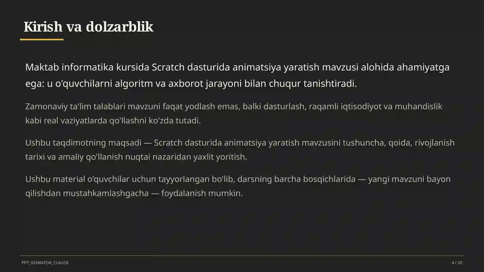 Scratch dasturida animatsiya yaratish (6-sinf) 4