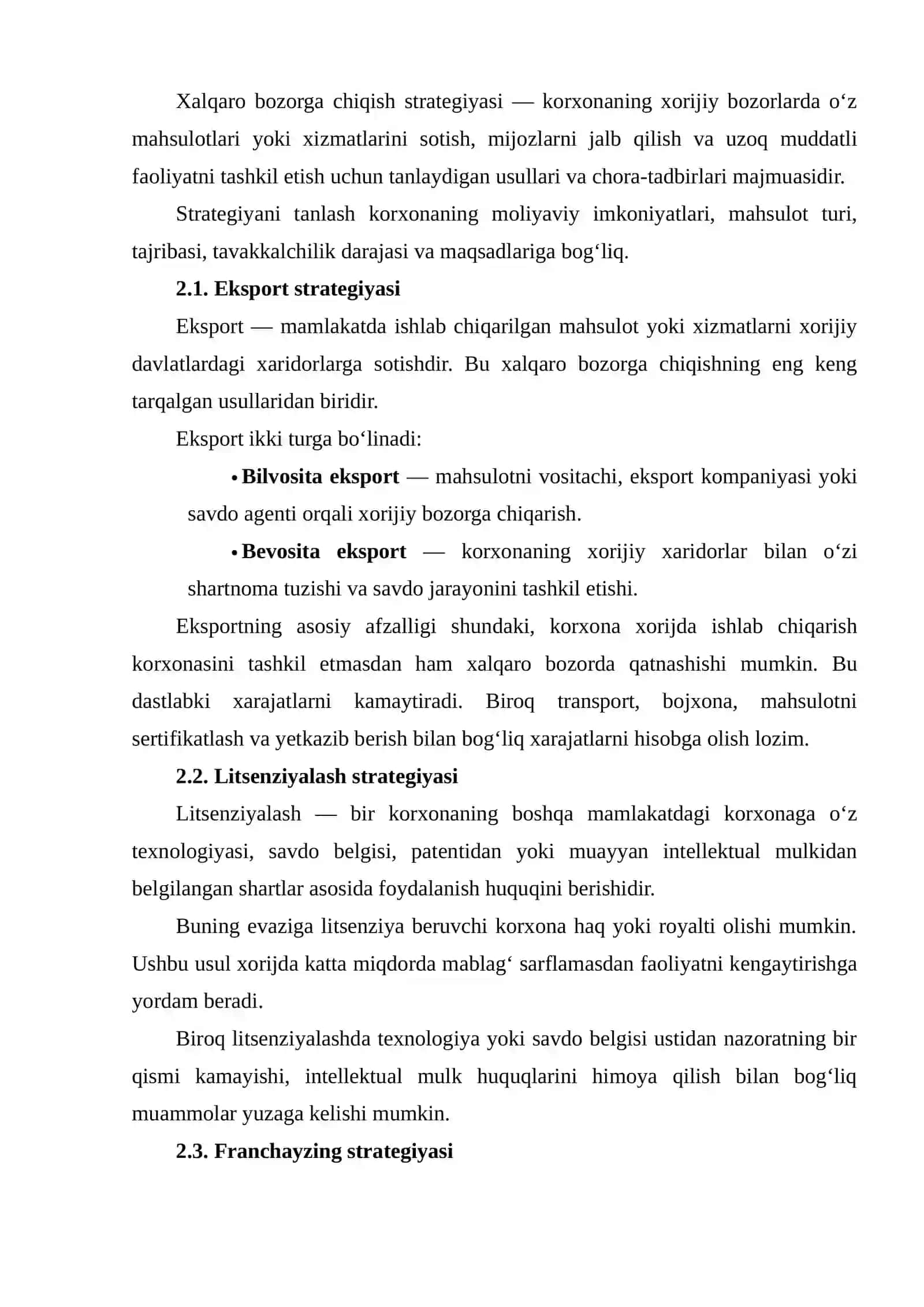XALQARO BOZORGA CHIQISH STRATEGIYASI 4