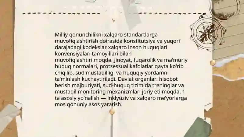 Yangi õzbekistonda inson haq-huquqlari va erkinliklari kafolatlarining yaratilishi 4
