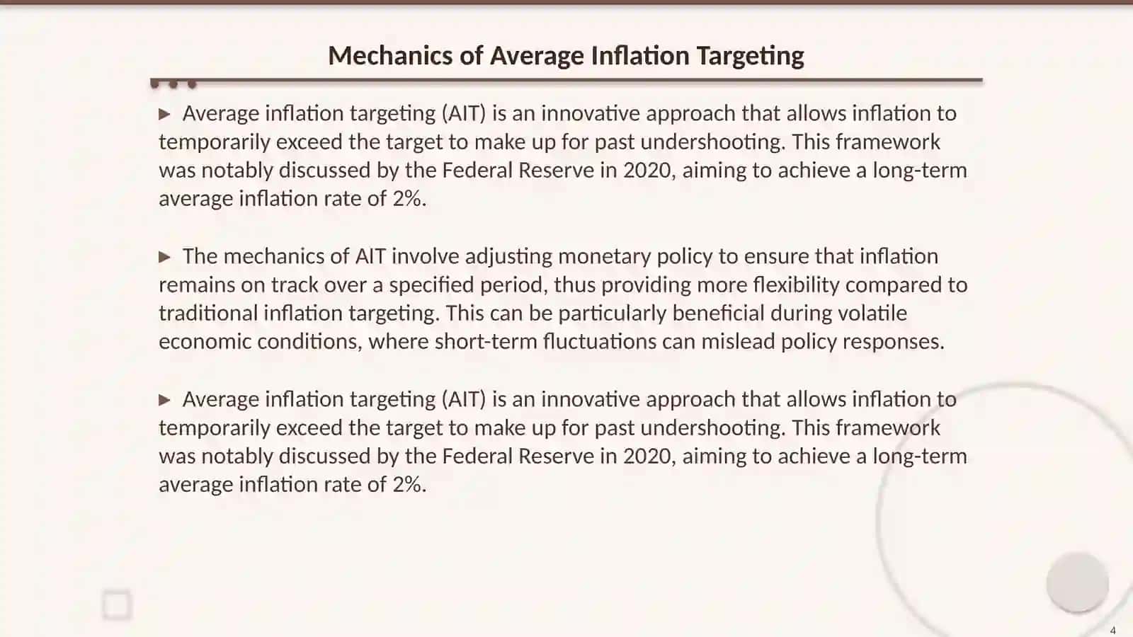 Inflation targeting vs average inflation targeting: Which framework better anchors expectations is volatile times? 4