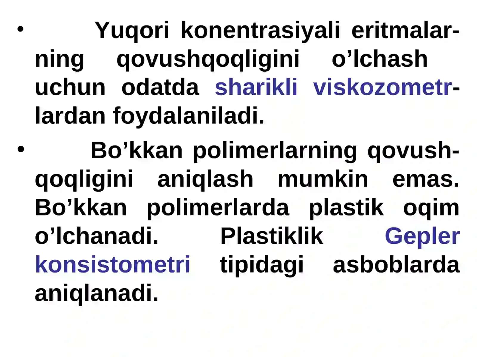 Polimer eritmalarining qovushoqligi 4