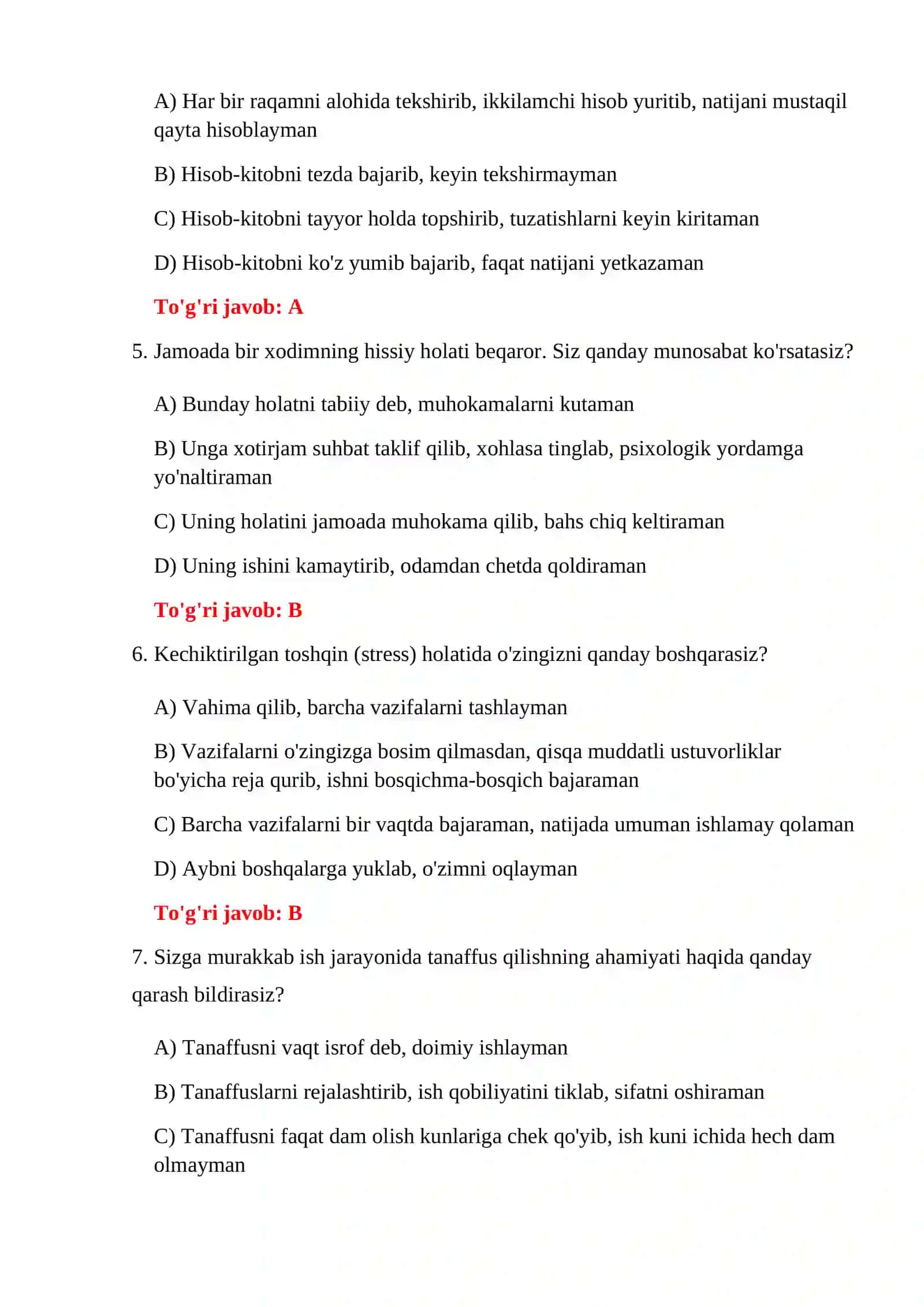 BOJXONA PSIXOLOGIK TEST 50 TA 4